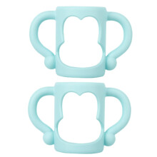 2pcs Silicone Baby Bottle Handles for Infants, Universal Grip, LeakResistant, Easy SnapOn