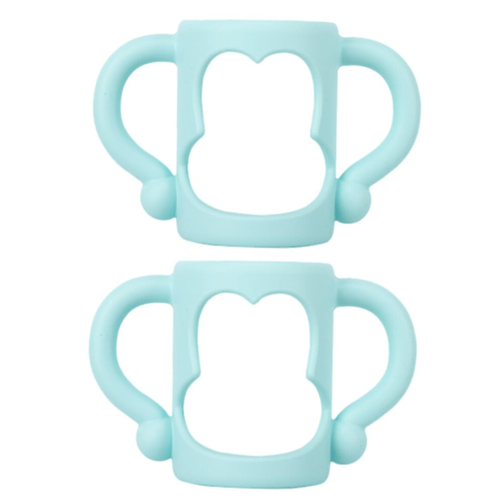 2pcs Silicone Baby Bottle Handles for Infants, Universal Grip, LeakResistant, Easy SnapOn