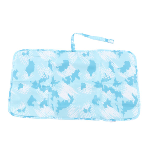 Waterproof Foldable Nylon Diaper Changing Pad 60x35cm Aqua Blue Graffiti 1