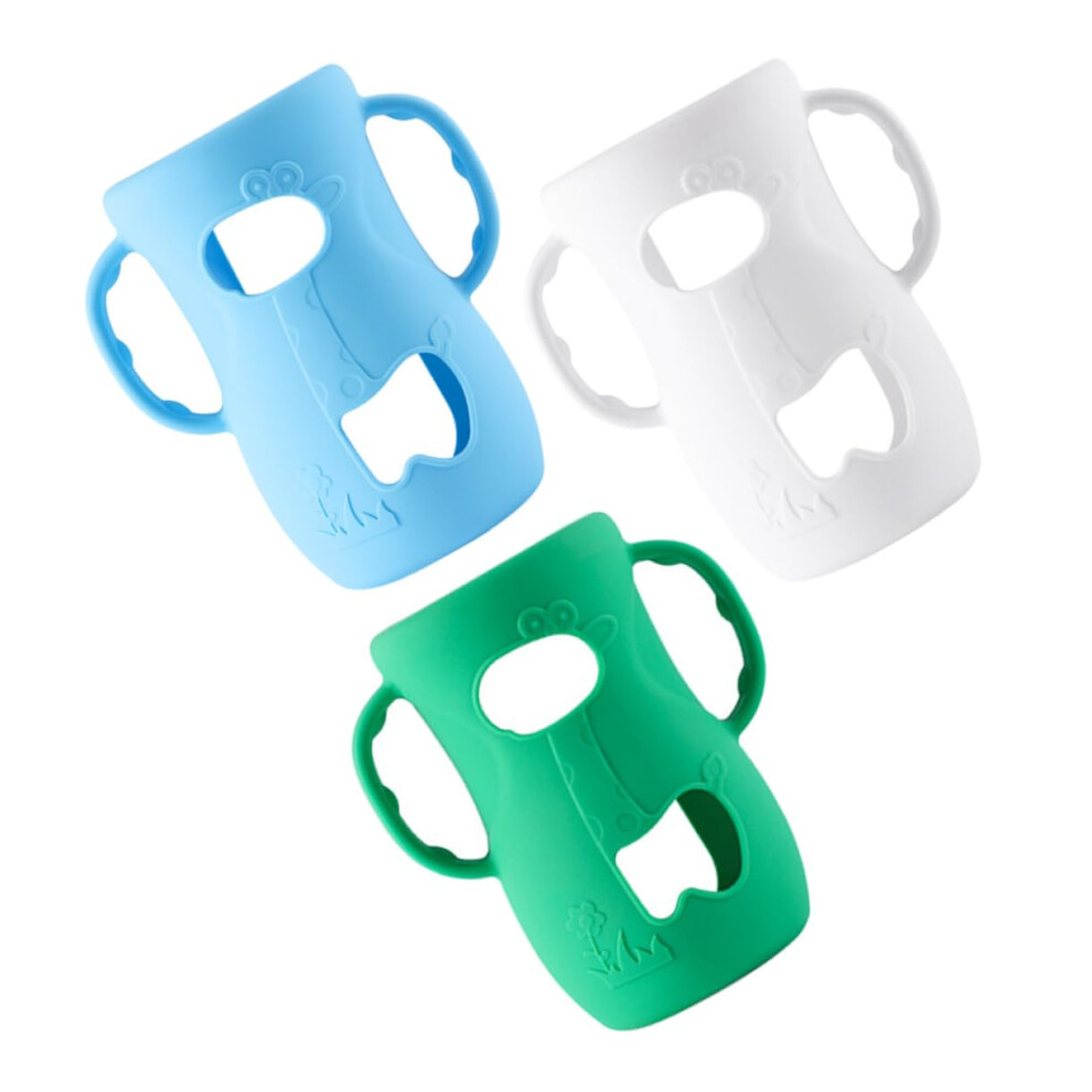 Baby Bottle Handles 3pcs Ergonomic Dual NonSlip Silicone Grip Training for Infants