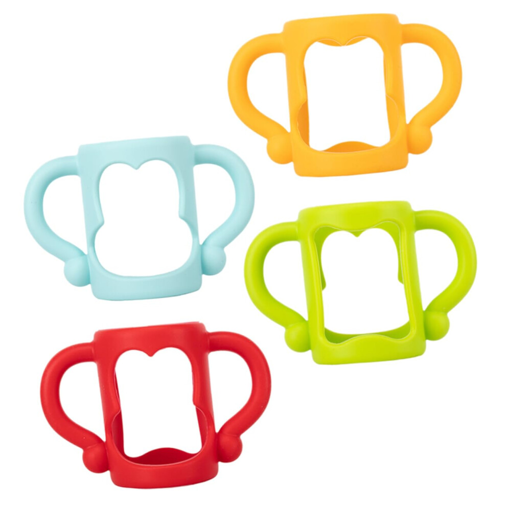 Silicone Baby Bottle Handles Ergonomic AntiSlip Grip Sleeve for Easy Baby Feeding 4pcs