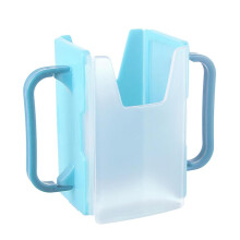 Juice Box Holder with Double Handles Spill Resistant Adjustable Milk Carton Holder for Kids