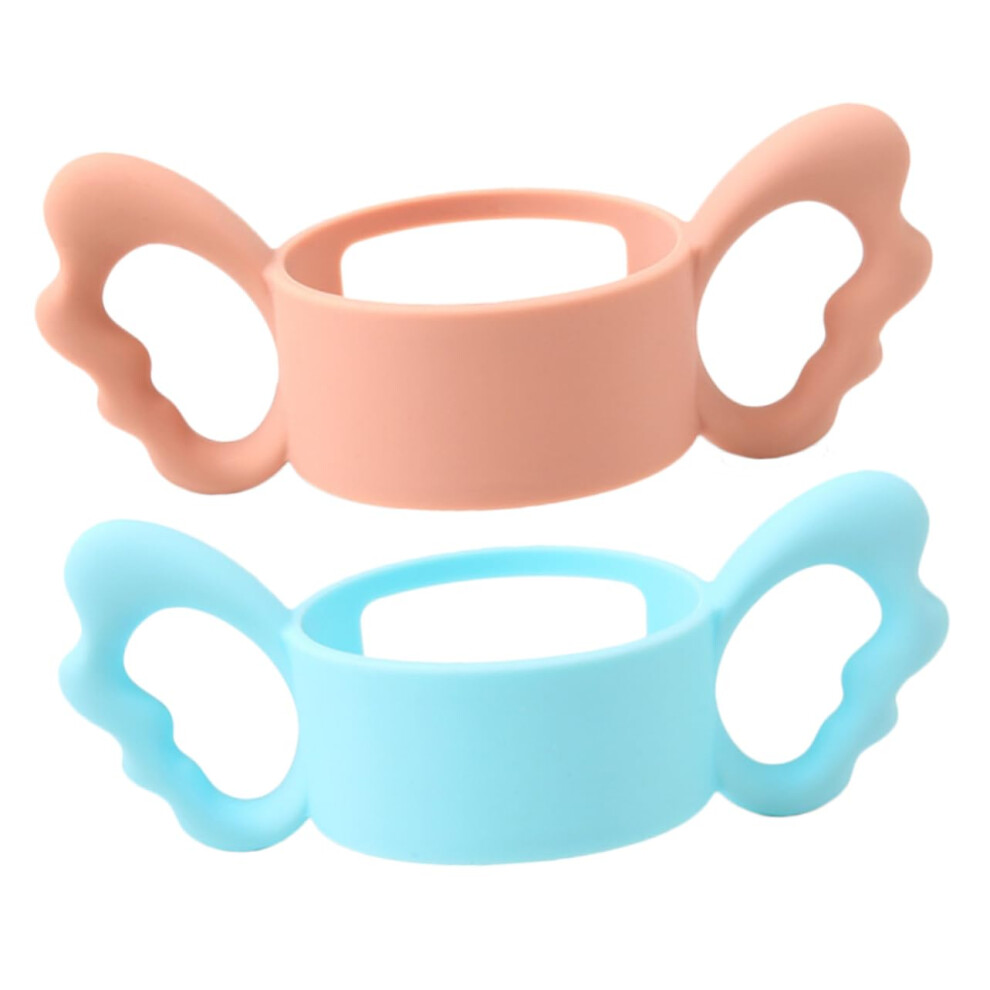 2pcs Silicone Bottle Handles Ergonomic Grip for Wide Neck Baby Bottles Durable and Easy Hold