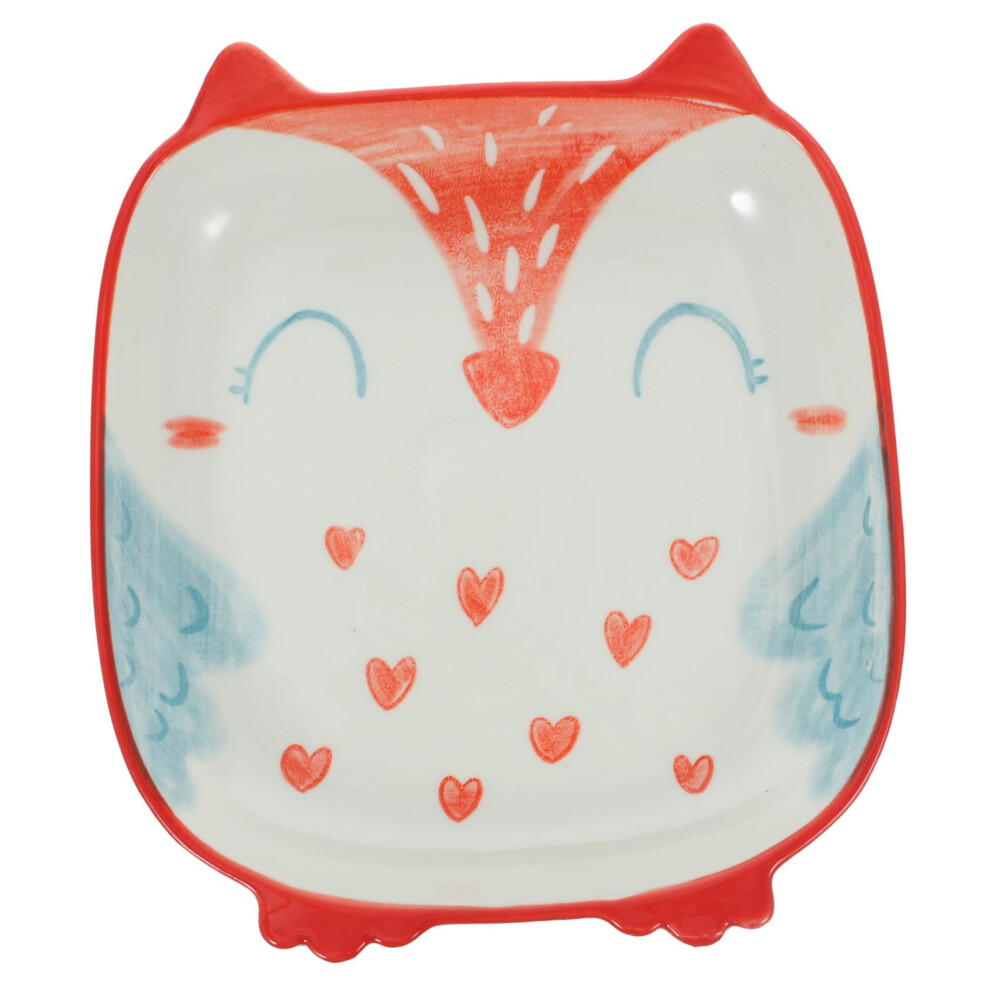 Cartoon Animal Ceramic Plate for Kids – Durable Easy Clean Dish with Adorable Design for Meals and Parties