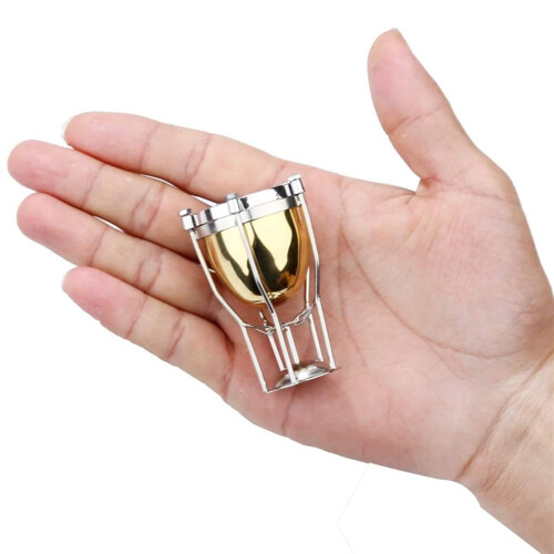 Miniature Timpani Replica with Protective Case, Realistic Percussion Instrument Model 2