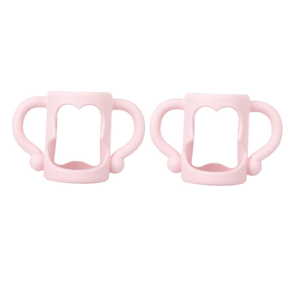 Baby Bottle Handle with Ergonomic Twin Handles AntiScald Silicone Grip Detachable Accessory