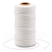 Cotton Twine 2mm 328ft Food Grade Natural White Bakers Twine for Cooking, Crafts and Gift Wrapping
