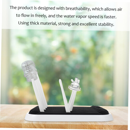 Baby Bottle Drying Rack with Multiple Slots for Efficient Drainage and Organized Countertop Storage 2