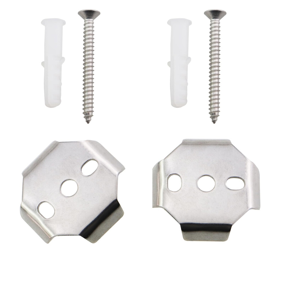 Bathroom Hardware Mounting Kit 2Pcs 1.5 Inch Stainless Steel Towel Bar Brackets With Expansion Bolts 9092120622690
