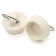 2PCS 1 Inch Rubber Drain Stopper with Hanging Ring for Bathtub Sink, Leak Watertight Seal