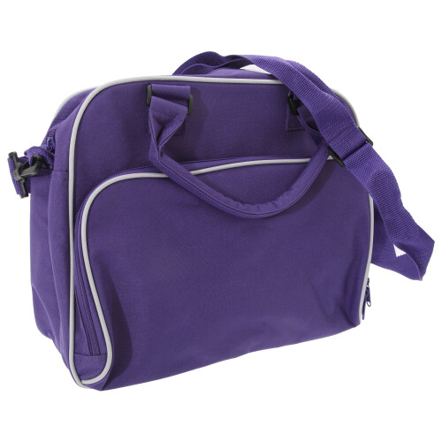 BagBase (One Size, Purple/Light Grey) Bagbase Compact Junior Dance Messenger Bag (15 Litres) 1