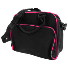 (One Size, Black/Fuchia) Bagbase Compact Junior Dance Messenger Bag (15 Litres)