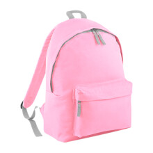 (One Size, Classic Pink/Light Grey) Bagbase Junior Fashion Backpack / Rucksack (14 Litres)