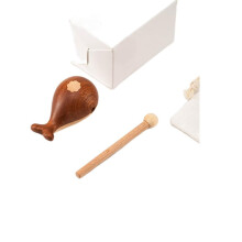 8cm Wood Fish Percussion Instrument with Clear Knocking Tone Buddha Style Desk Decor