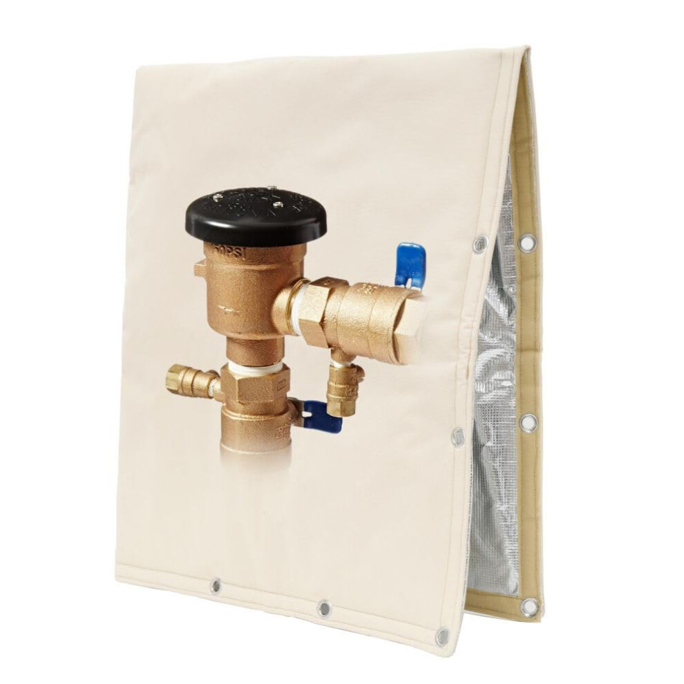 Backflow Preventer Cover With 5Layer Insulation For Winter Freeze And Uv Protection, 24X30in Sand Stone 9092120623154