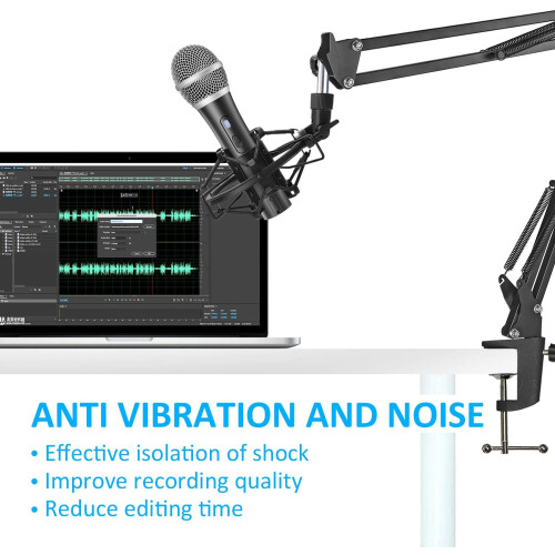 Shock Mount for Samson Q2U USB/XLR Microphone Noise Reduction and Vibration Absorption Durable Build 1
