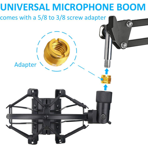 Shock Mount for Samson Q2U USB/XLR Microphone Noise Reduction and Vibration Absorption Durable Build 2