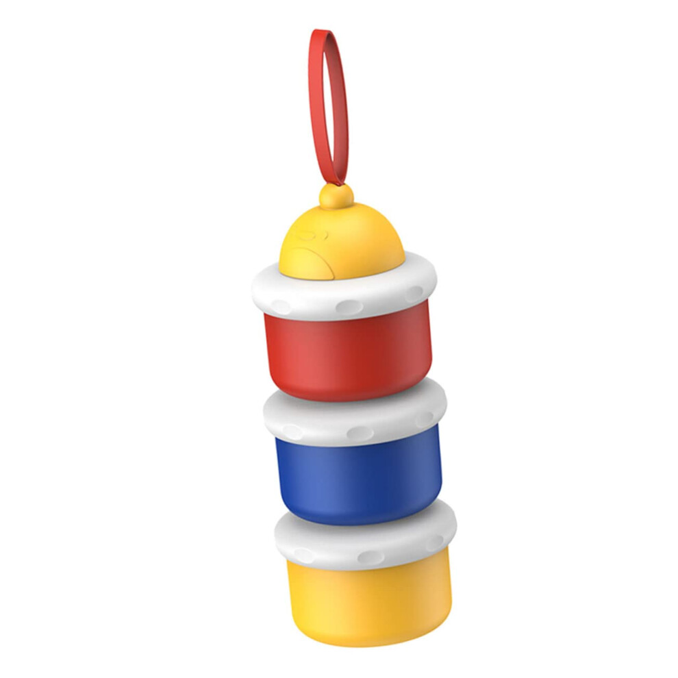 Baby Formula Dispenser with Leakproof Triple Compartments, 3 Layer Travel Milk Powder Container