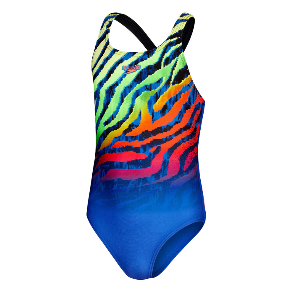 Speedo Girls Medalist One Piece Swimsuit Blue