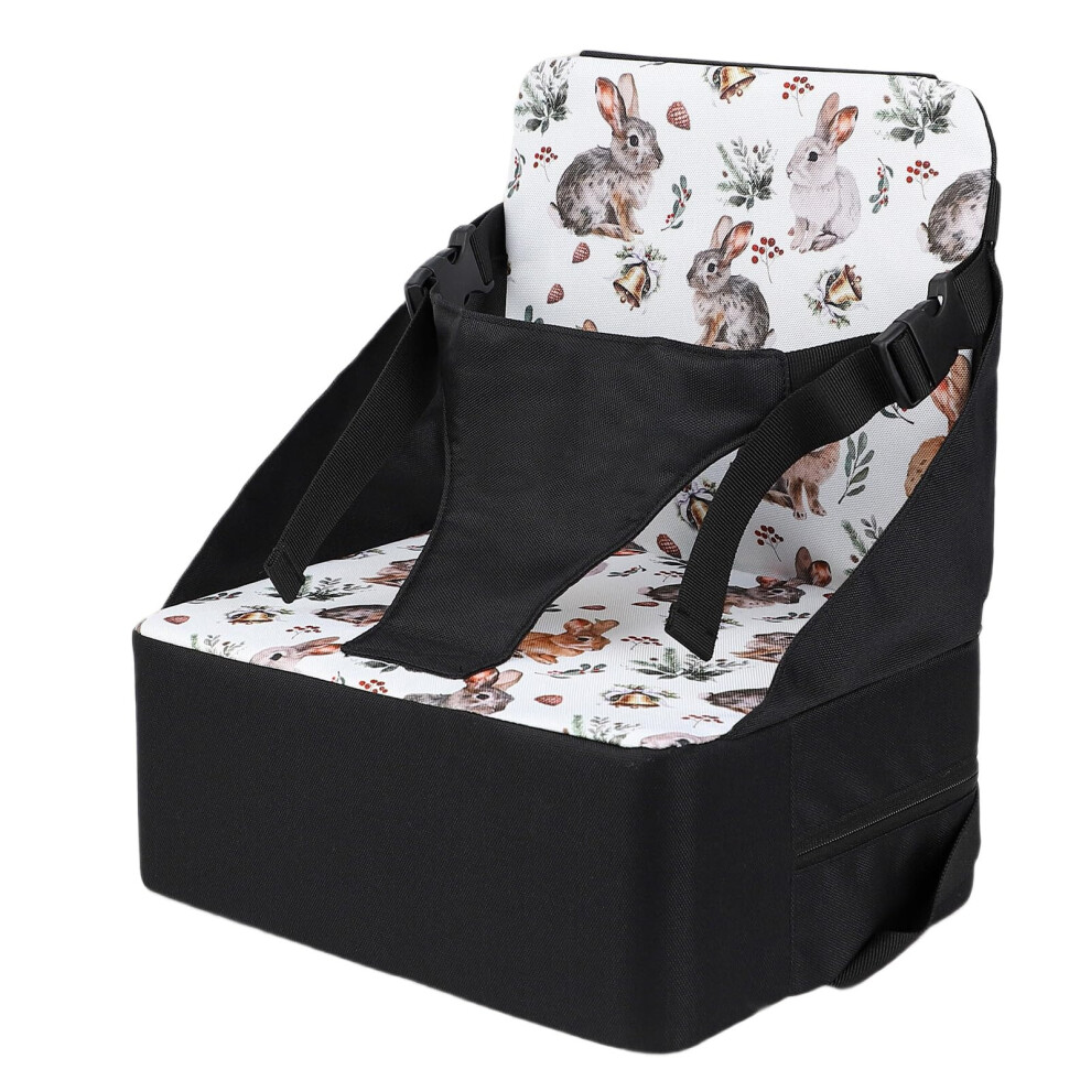 Toddler Booster Seat with Secure ThreePoint Straps, Foldable  Chair Cushion for Travel Dining