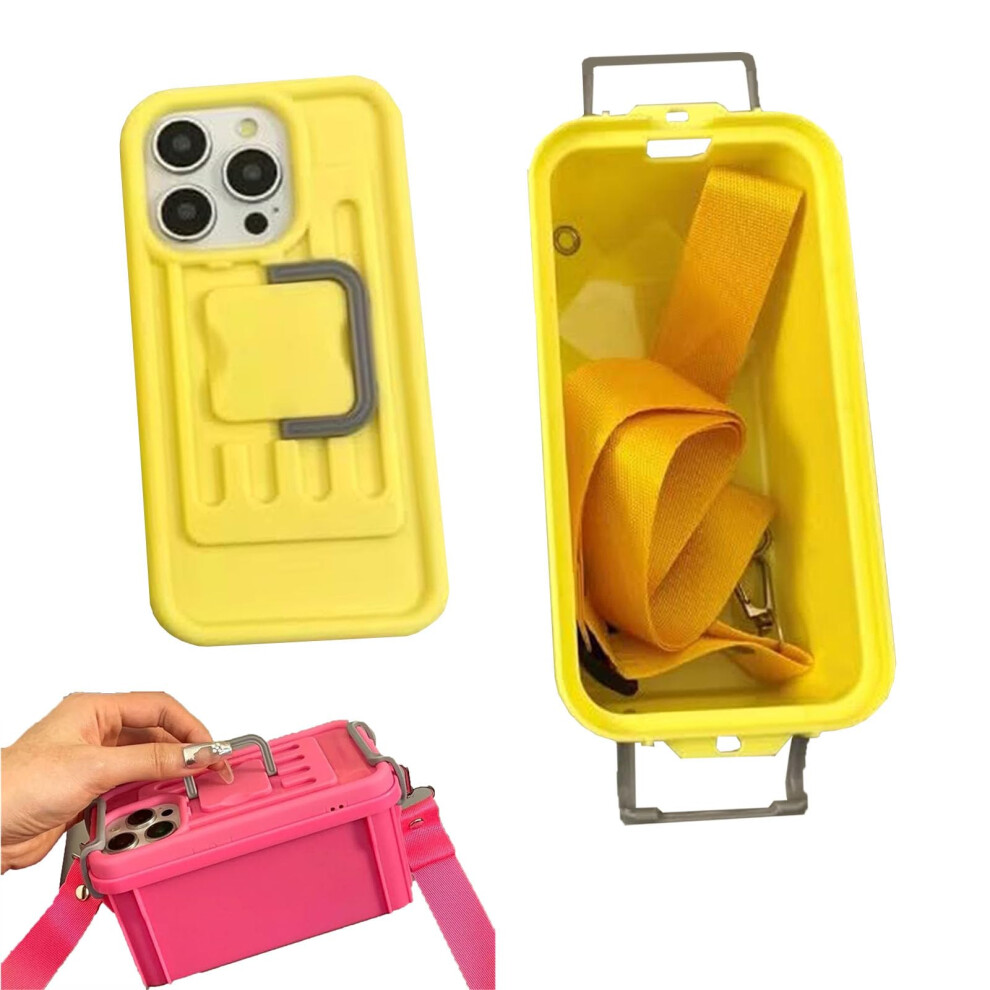 Funny Suitcase Crossbody Phone Case For Iphone 13, Shockproof With Storage And Adjustable Strap 9174973736936