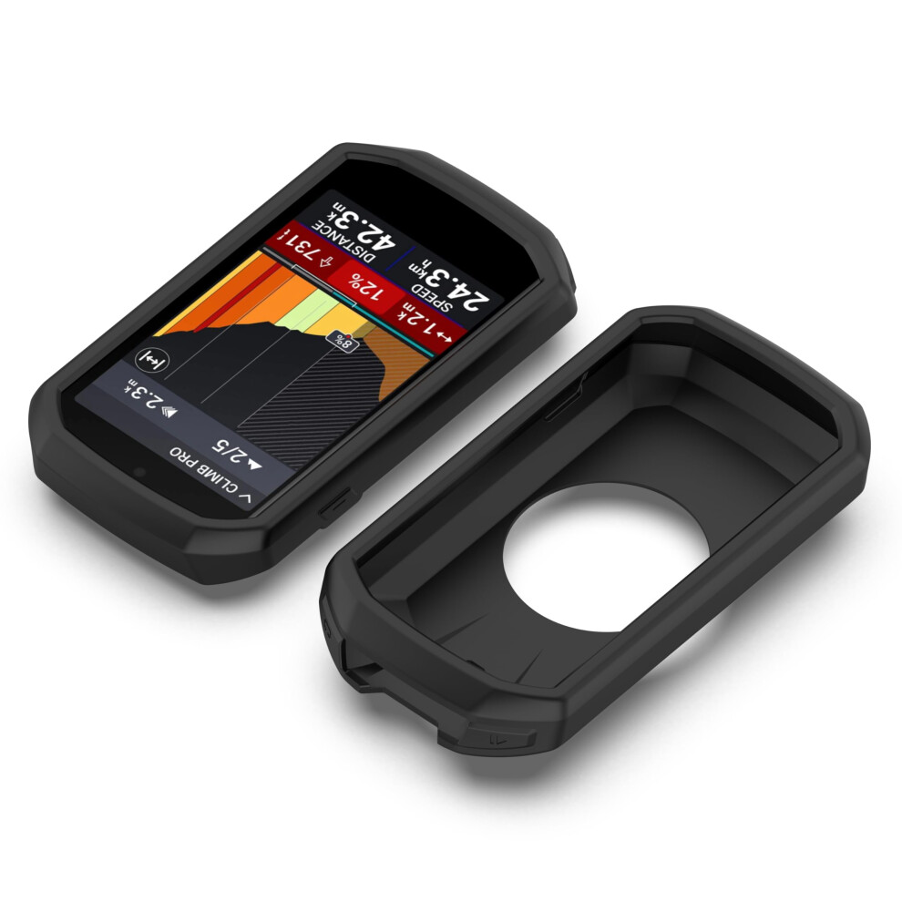 Silicone Case Shockproof Waterproof Protective Cover With Precise Cutouts For Garmin Edge 1050 Black 9169991837468