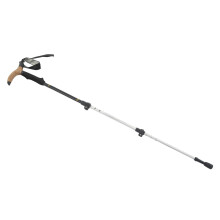 Bâton de marche en alliage d'aluminium section 3, noir et jaune, 120 cm