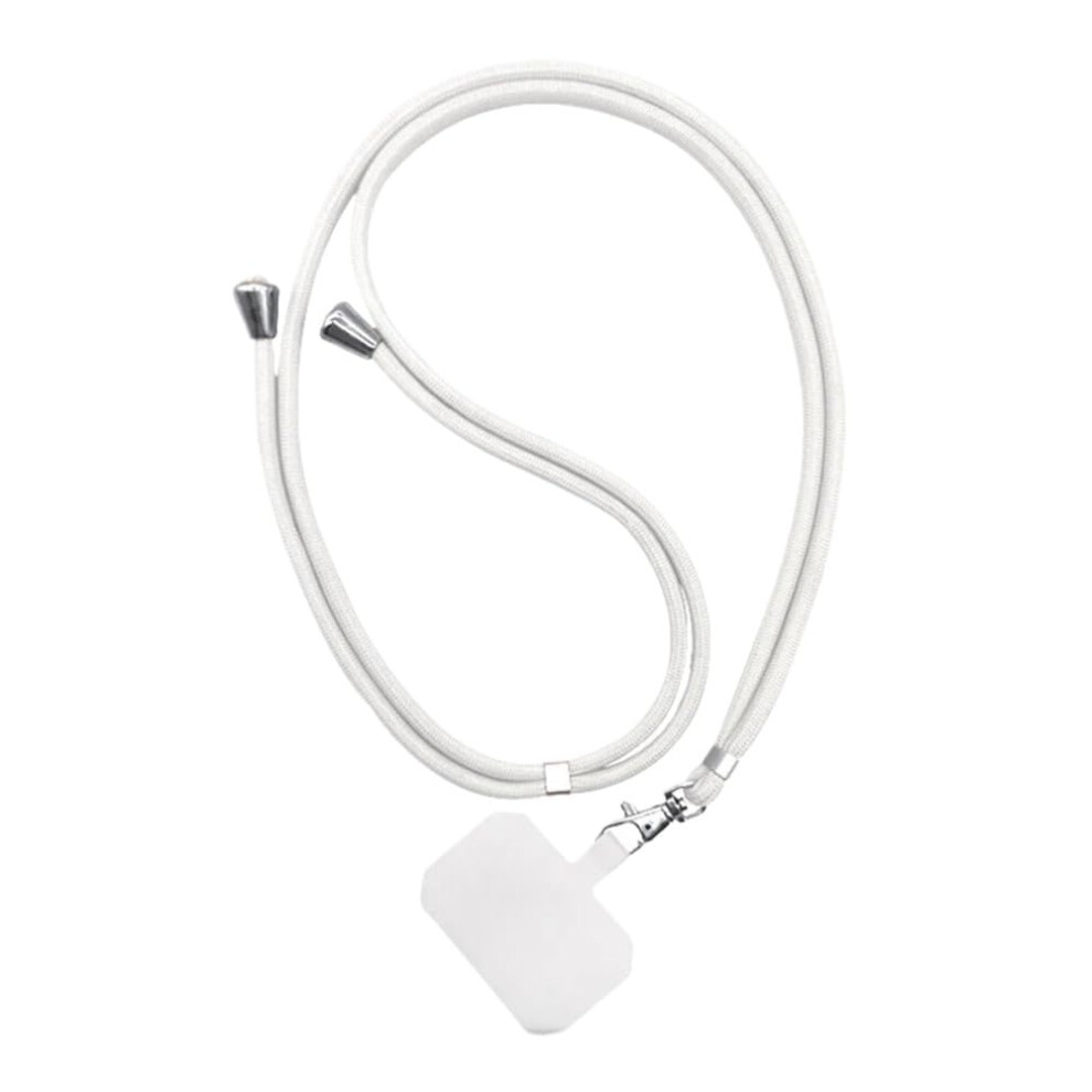 Universal Adjustable Phone Lanyard With Patch Clip, Crossbody Neck Wrist Strap For Drop Prevention White 9174973737070