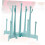 Baby Bottle Drying Rack with Detachable Foldable Stand for Sippy Cups, Compact Sky Blue Design 2