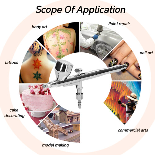 Multi-purpose 0.3mm Airbrush Set for Model Making, Art & DIY Projects