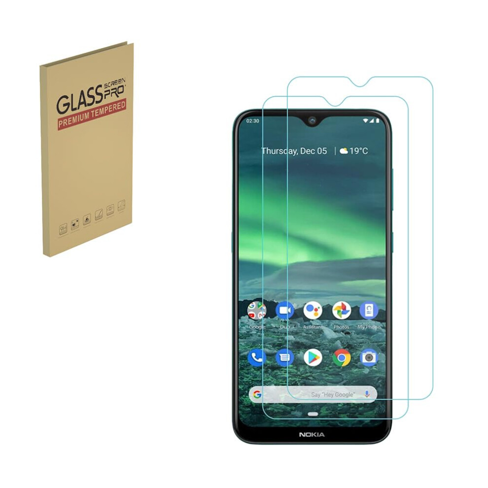 Tempered Glass Screen Protector 2 Pack For Nokia 2.3, 9H Scratch Resistant, Hd Clarity, Bubble 9174973737698