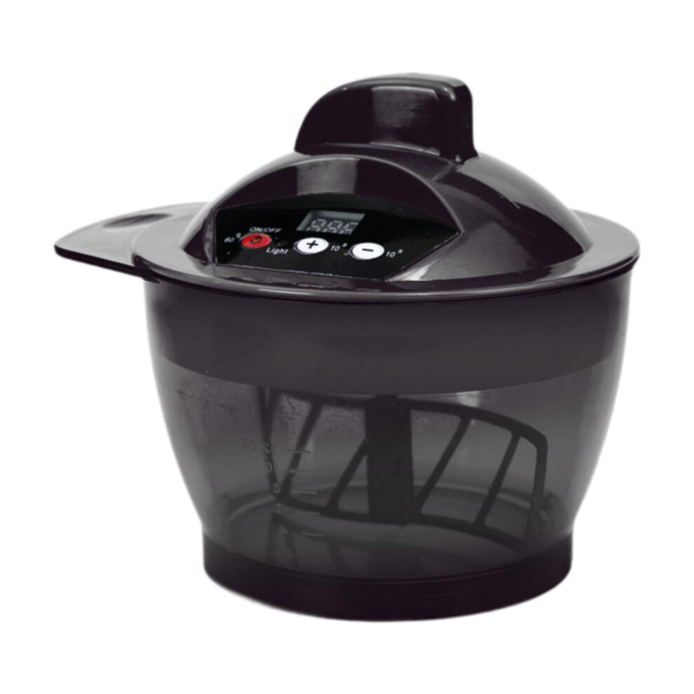 Black Electric Hair Dye Mixing Bowl 320Ml Usb Powered With Builtin Scale For Consistent Color Mixing