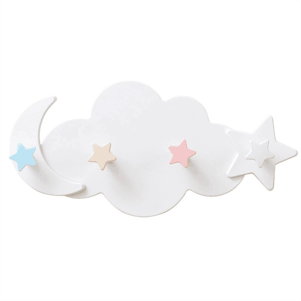 Wall Hooks Decorative Star Moon Cloud Nail Coat Rack for Kids Room Bathroom Kitchen