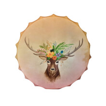 Handmade Shaman Drum with Natural Elk Hide Wooden Frame for Meditation and Spiritual Music