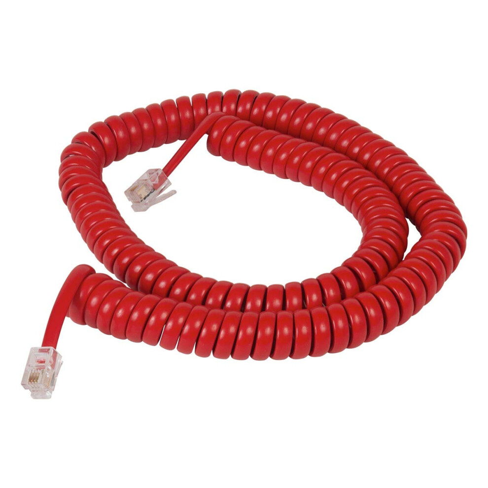 12 Foot Telephone Handset Cord Extra Long Tangle Replacement For Landline Phones Red 9092120624885
