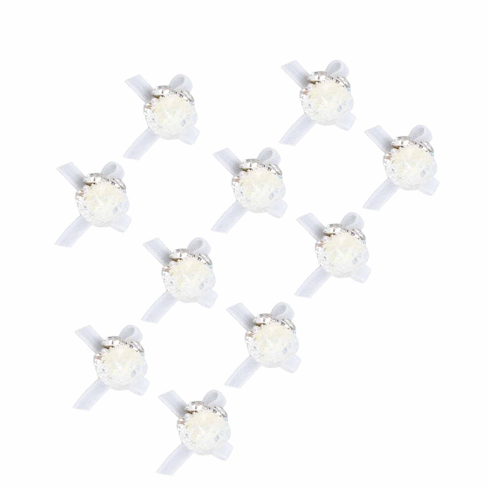 10pcs ABS Nail Art Rhinestone Bow Decorations for Home Salon