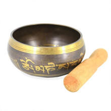9.5cm Tibetan Singing Bowl Handmade Brass Buddha Sound Bowl for Meditation and Yoga