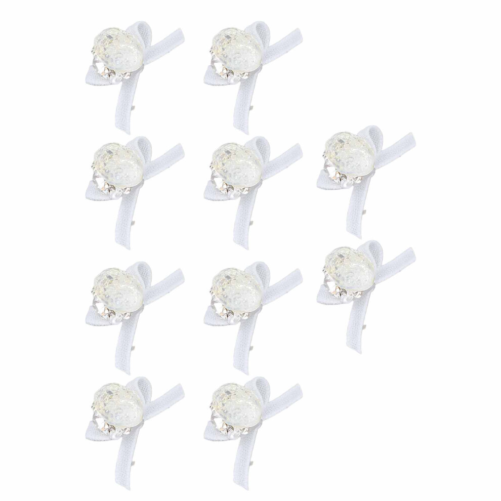 10pcs ABS Nail Art Rhinestone Bow Decorations for Home Salon