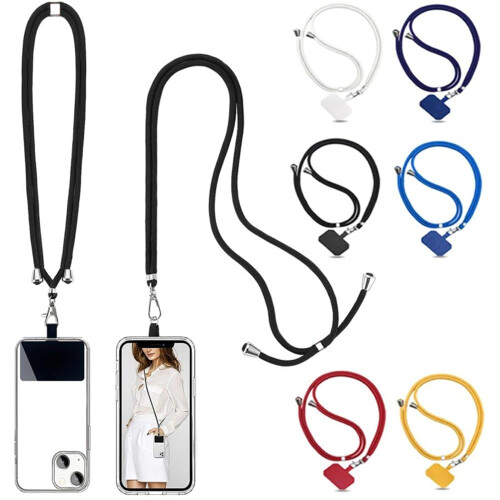 Adjustable Detachable Phone Lanyard with Secure Blue Neck Strap for Keys and Mobile Devices 1