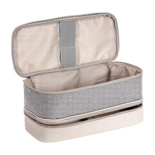 Hair Dryer Travel Case Double Layer Waterproof Organizer with Handle for Hair Styling Tools