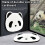 Corrugated Panda Pattern Cat Scratch Mat for Walls & Doors 7