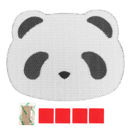 Corrugated Panda Pattern Cat Scratch Mat for Walls & Doors 1