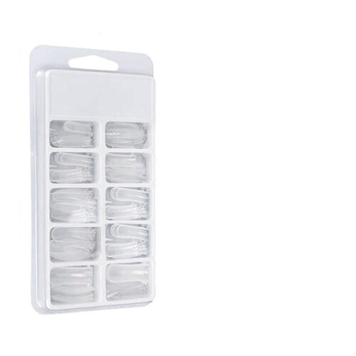 Poly Nail Gel Forms 100pcs Clear Reusable 10 Sizes Nail Extension Forms for Salon and Home Use