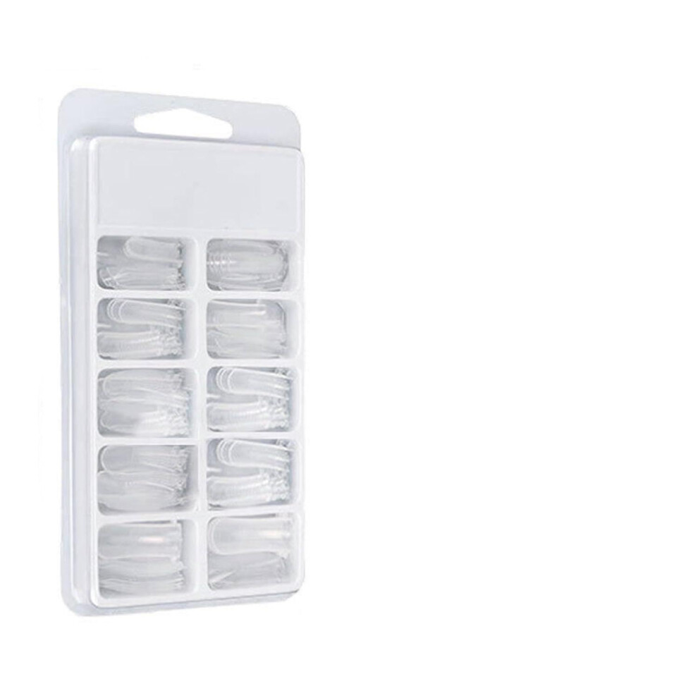 Poly Nail Gel Forms 100pcs Clear Reusable 10 Sizes Nail Extension Forms for Salon and Home Use