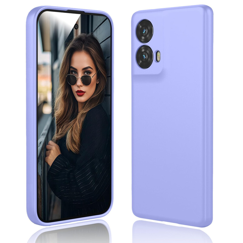Liquid Silicone Shockproof Slim Soft Tpu Bumper Antifingerprint Case For Motorola Moto G85 5G Purple 9174973738206