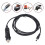 Rectangular Satellite DC Power Cable 5m 18AWG Waterproof for Mini to Car 15