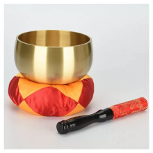 Tibetan Singing Bowl 3.5 Inch Handcrafted Brass Set for Meditation Yoga Mindfulness Clear Tone