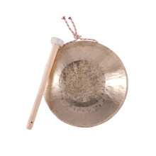Handmade Chinese Brass Gong Treble Color Small Large Round Hammer Traditional Percussion Instrument