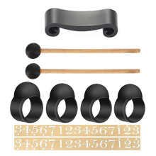 9 Piece Tongue Drum Accessories Kit with Mallets Finger Picks Sleeves and Note Stickers