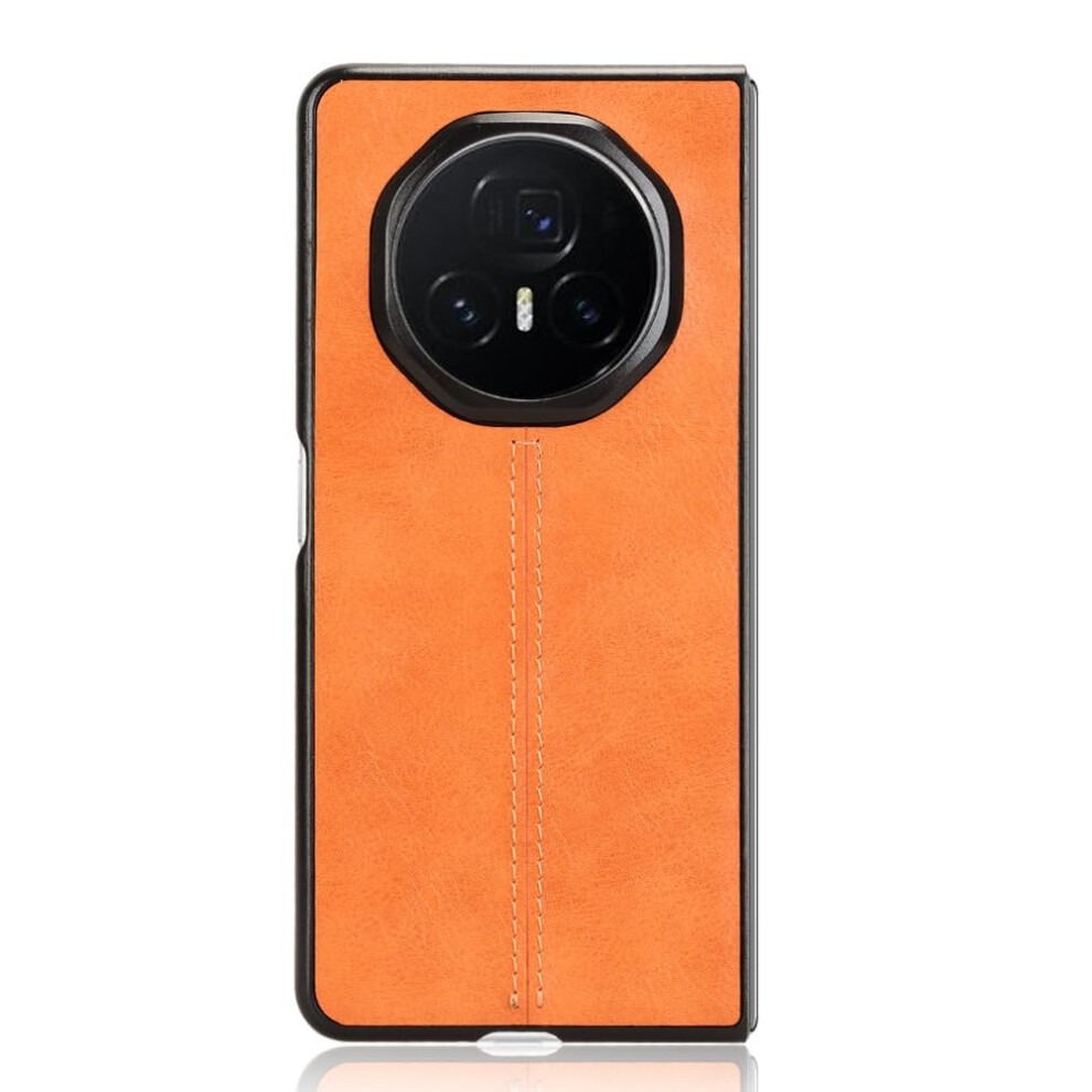 Pu Leather Case Cow Pattern Shockproof Slim Cover With Precise Fit Access For Honor Magic V3 5G Yellow 9053599225614
